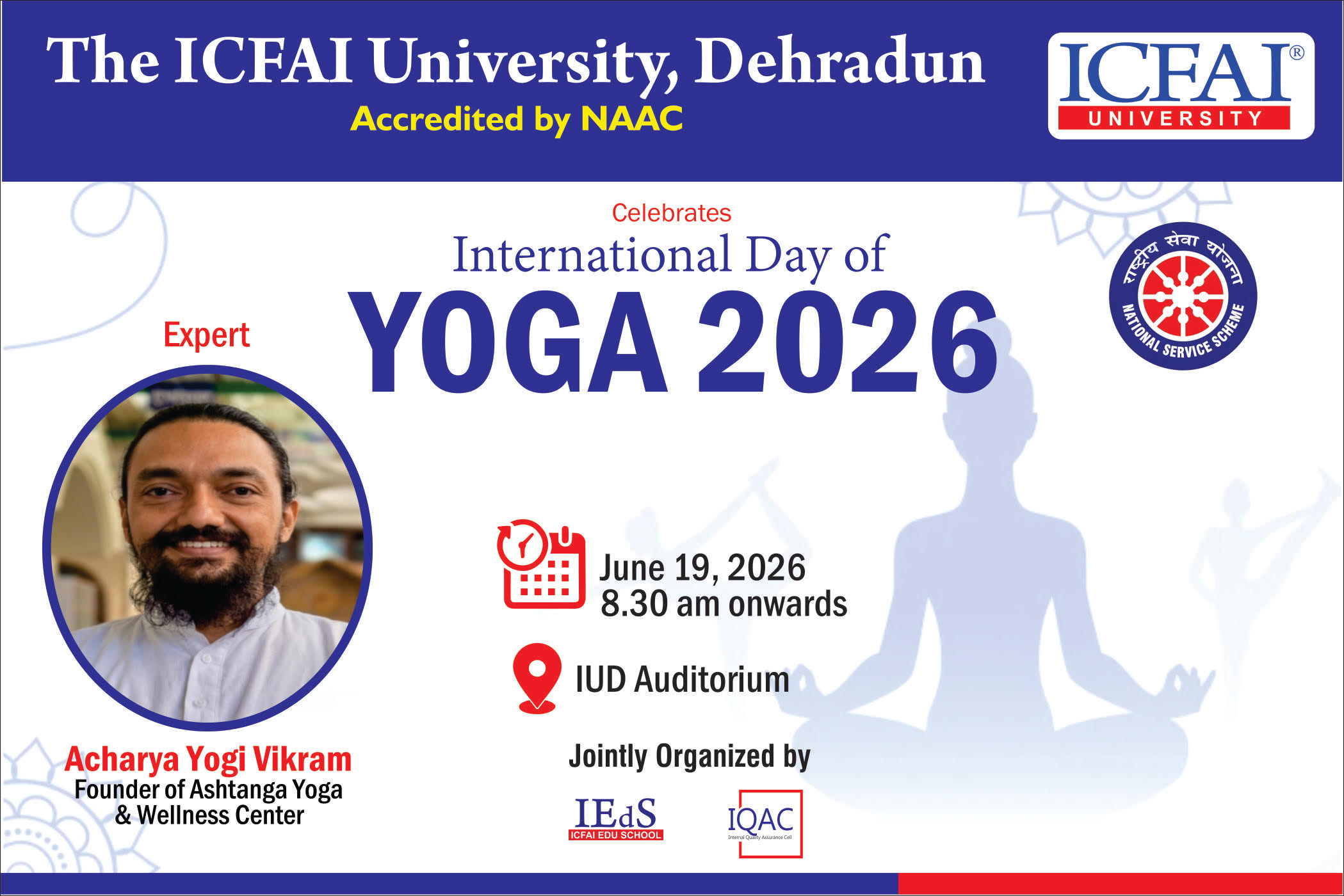 "International Day of Yoga" scheduled on June 19, 2026
